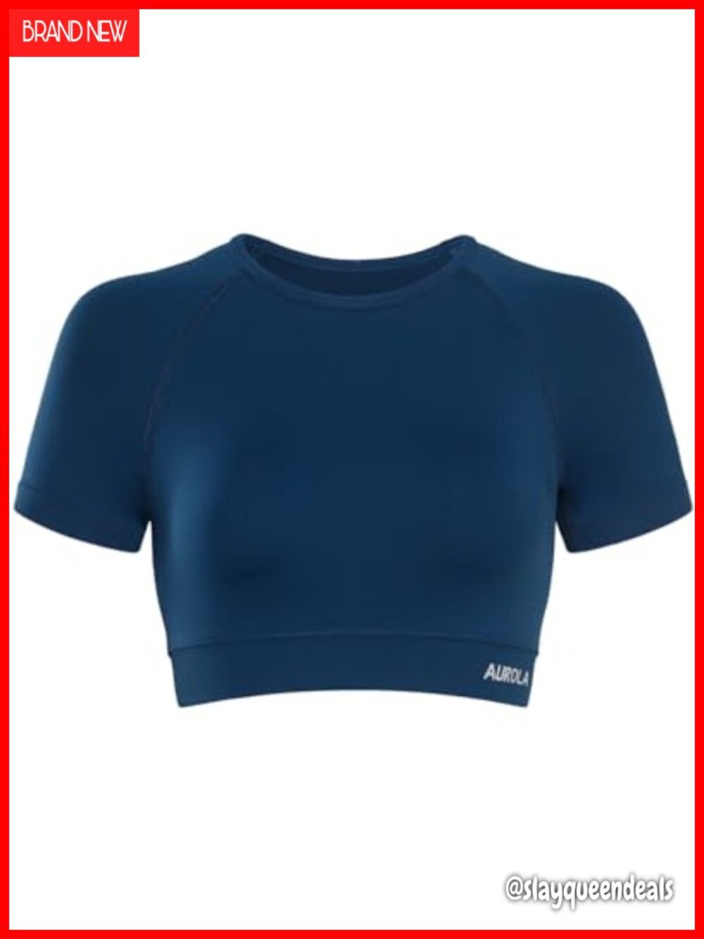 Seamless Crop Top Short Sleeve Compression Workout T-Shirt